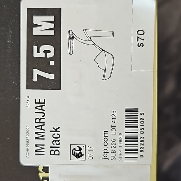 Black Sparkle Heels Size 7.5 NIB - Picture 4 of 5